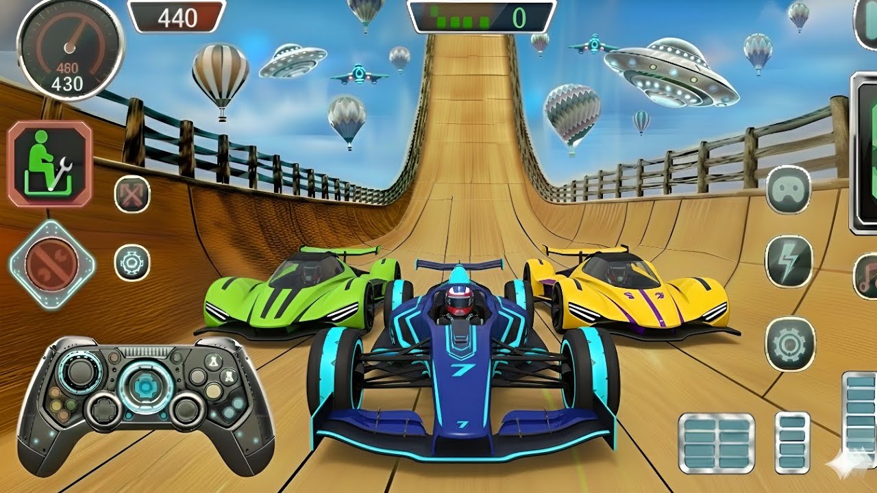 ​🔥 SUPERCAR SHOWDOWN! 🛸 Blue Hypercar vs UFO on Mega Ramp in GT Car Stunt Master |EPIC JUMP & STUNTS