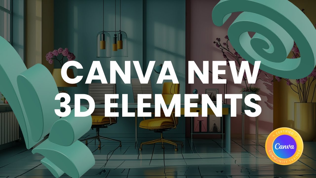 Canva has 3D elements!! #canva #canvassador #bizdesignacademy