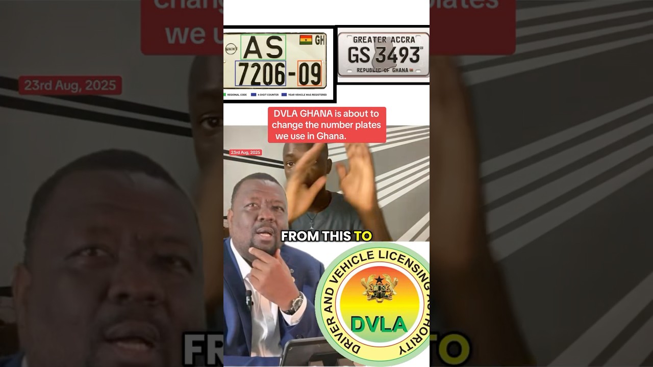 DVLA Ghana  is about to change number plates to enhance tracking