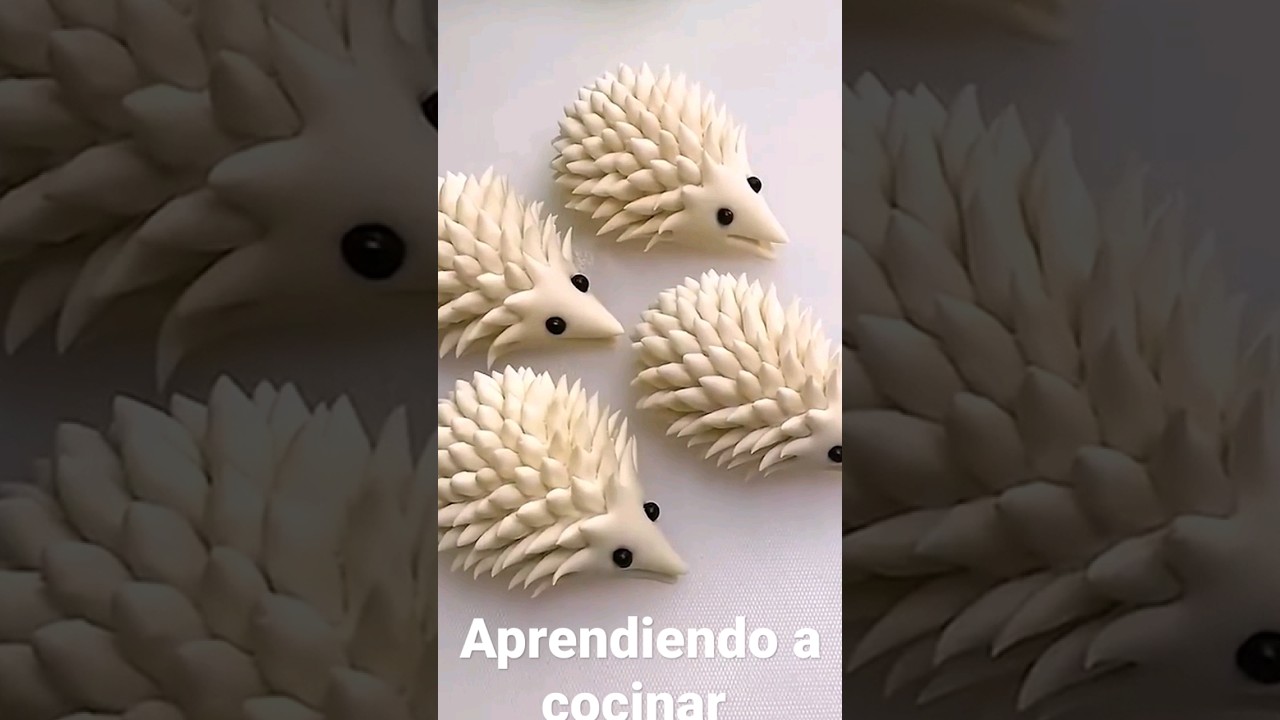 como hacer figuras de animales con masa de pan (erizos 🦔)