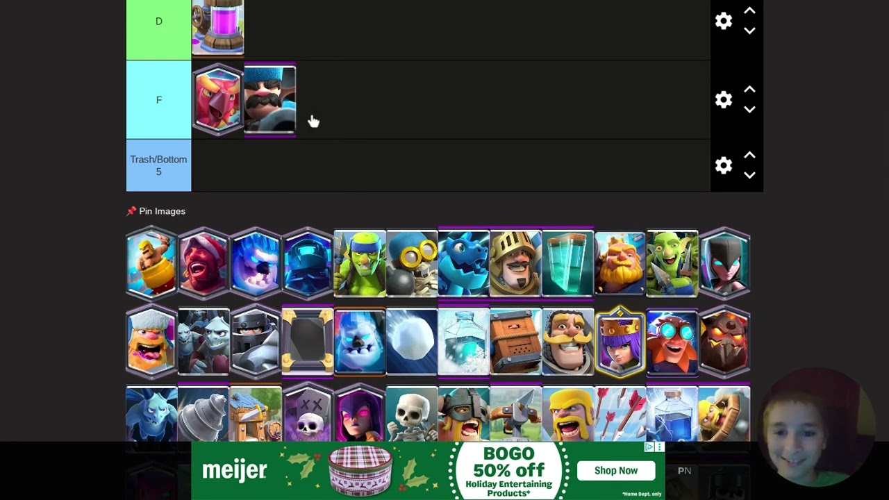 Ranking almost Every card in Clash Royal! (Teirmaker)