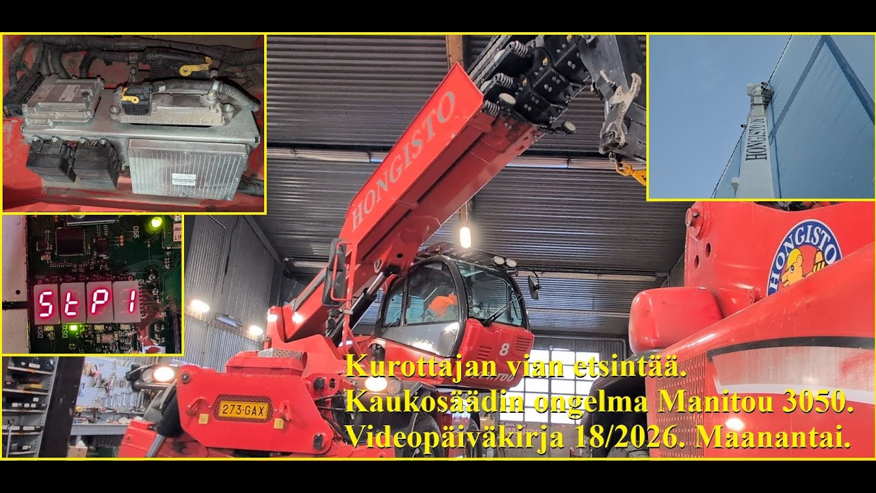 Поиск неисправностей телескопического погрузчика.  Manitou 3050.