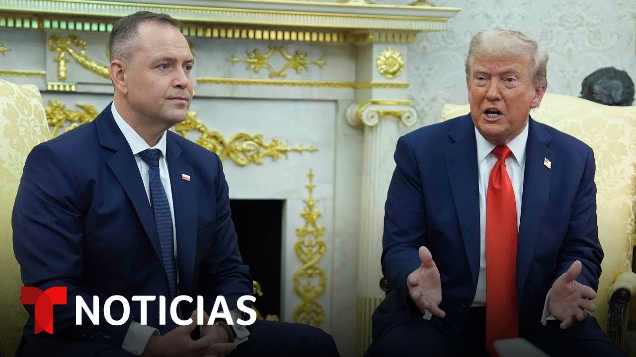 Trump se reúne con el presidente de Polonia en la Casa Blanca