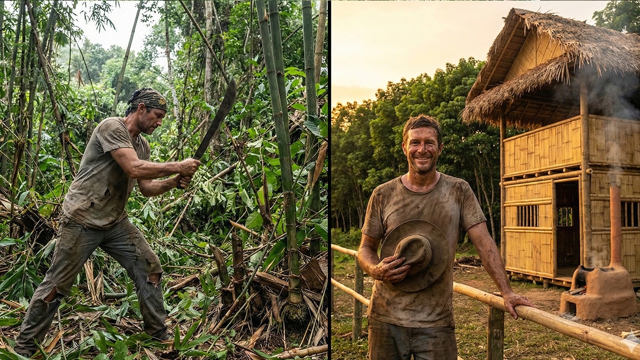 TIME-LAPSE: 120 Days Building a Complete Bamboo Homestead