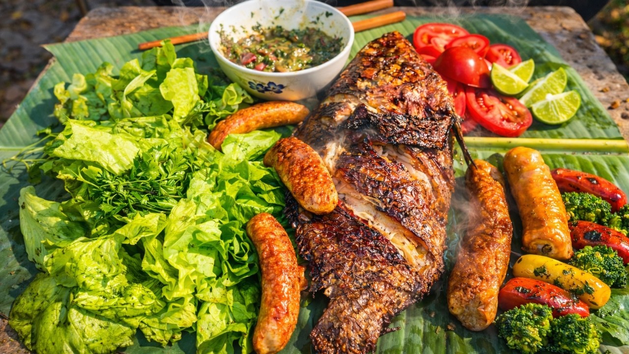 Ở Quê Nhà, Nướng Cá Với Xúc Xích Chỉ 30 Phút | ẨM THỰC VÙNG QUÊ  (TẬP 8)