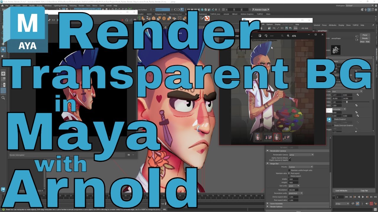 How to Render a Transparent Background In Maya with Arnold