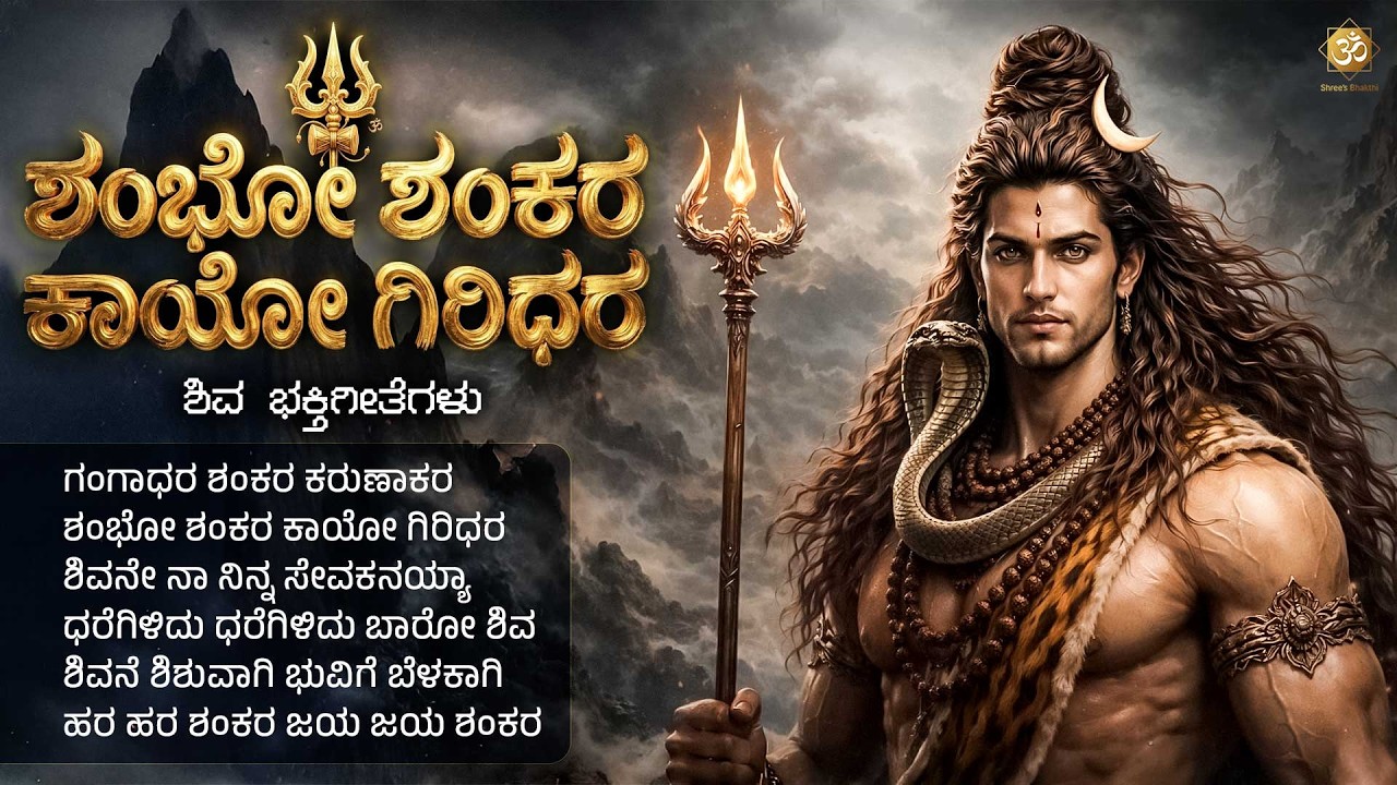 ಶಂಭೋ ಶಂಕರ ಕಾಯೋ ಗಿರಿಧರ | Kannada Shiva Bhakthi Songs | Spiritual Devotional Jukebox | Shree's Bhakthi