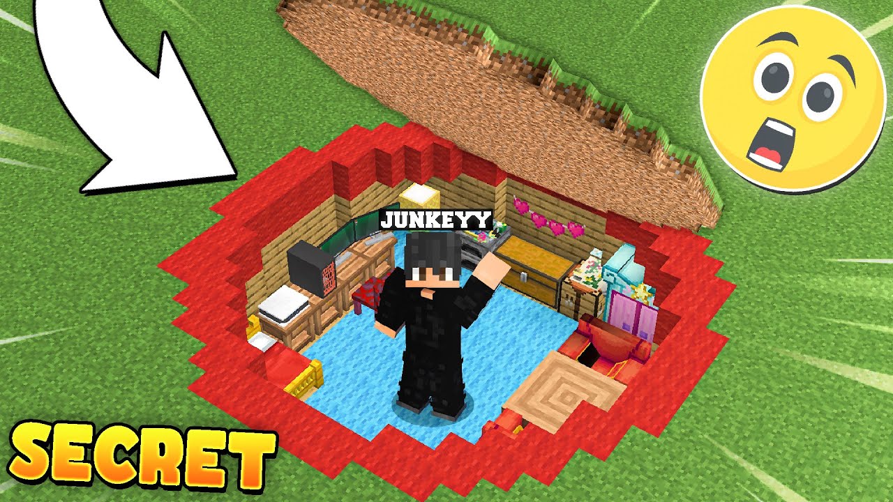 I BUILT A SECRET HOUSE INSIDE THIS RED CIRCLE IN MINECRAFT...