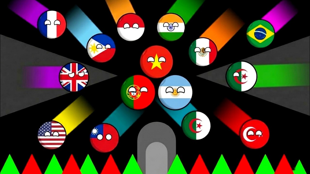 20 Countries Marble Race In Algodoo Part 2