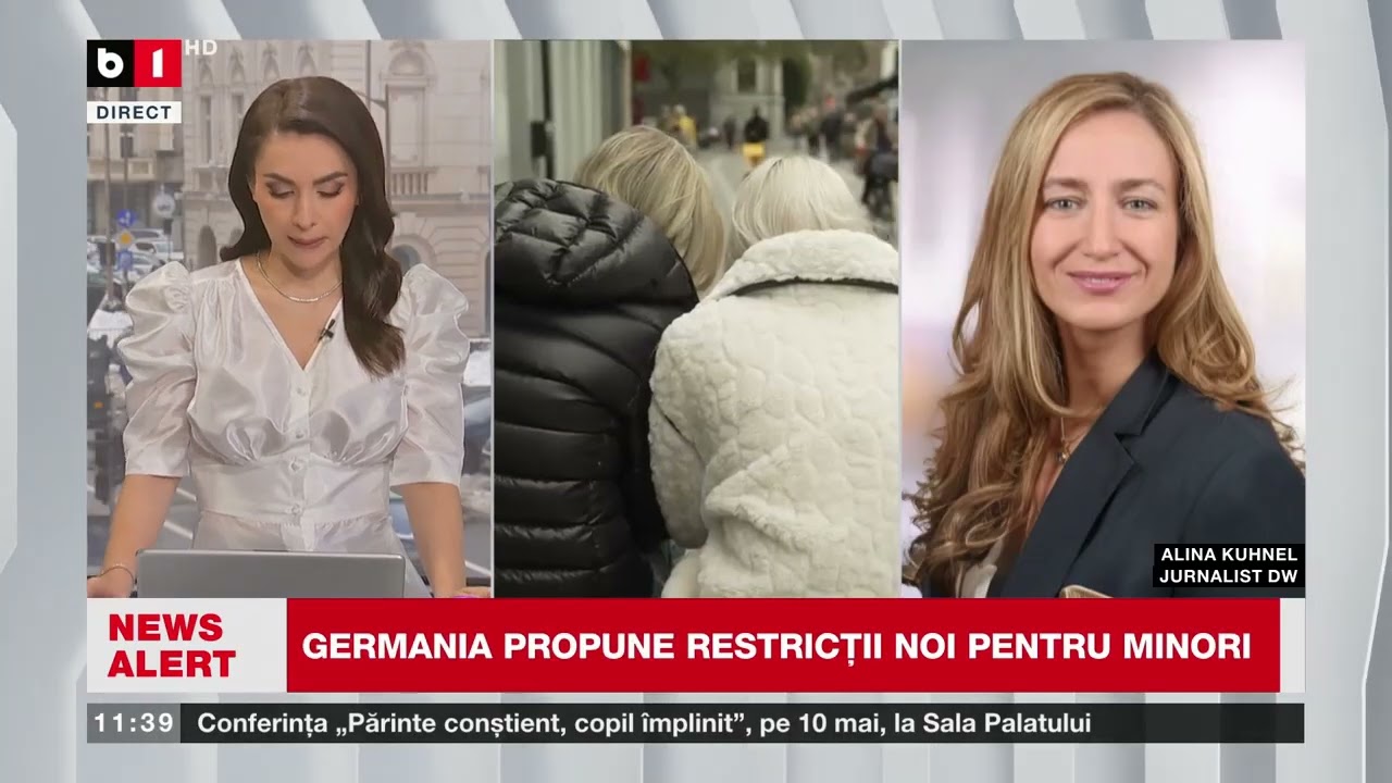 SOCIAL MEDIA, GERMANIA PROPUNE RESTRICȚII PT  MINORI, A  KUHNEL, DW, CU DETALII_Știri B1TV_23 febr.