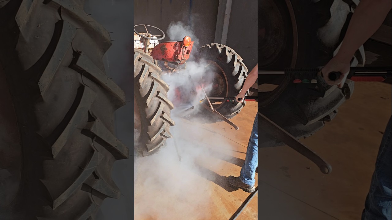 Lavagem A Quente Jacto 140 HW Trator Gasolina Ferguson TE20 #restaura&ccedil;&atilde;o #Lavagem #pintura #motor