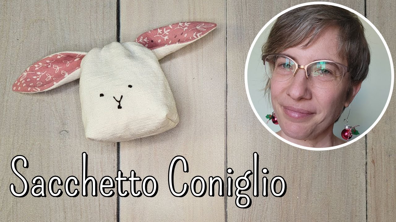 Sacchetto porta ovetti di Pasqua a forma di coniglio