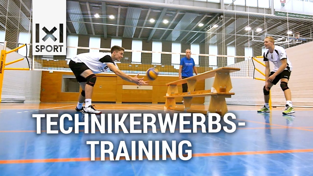 Spaß beim Volleyball Technikerwerbstraining: Übung vom Bayerischen Volleyball-Verband