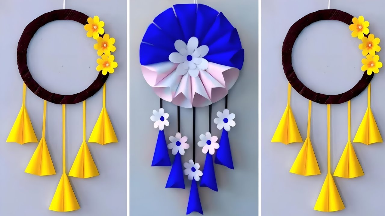 2 🌸Super Easy Paper Flower Hanging | Trending Idea | Paper Craft | Quick andEasy Paper WallHanging