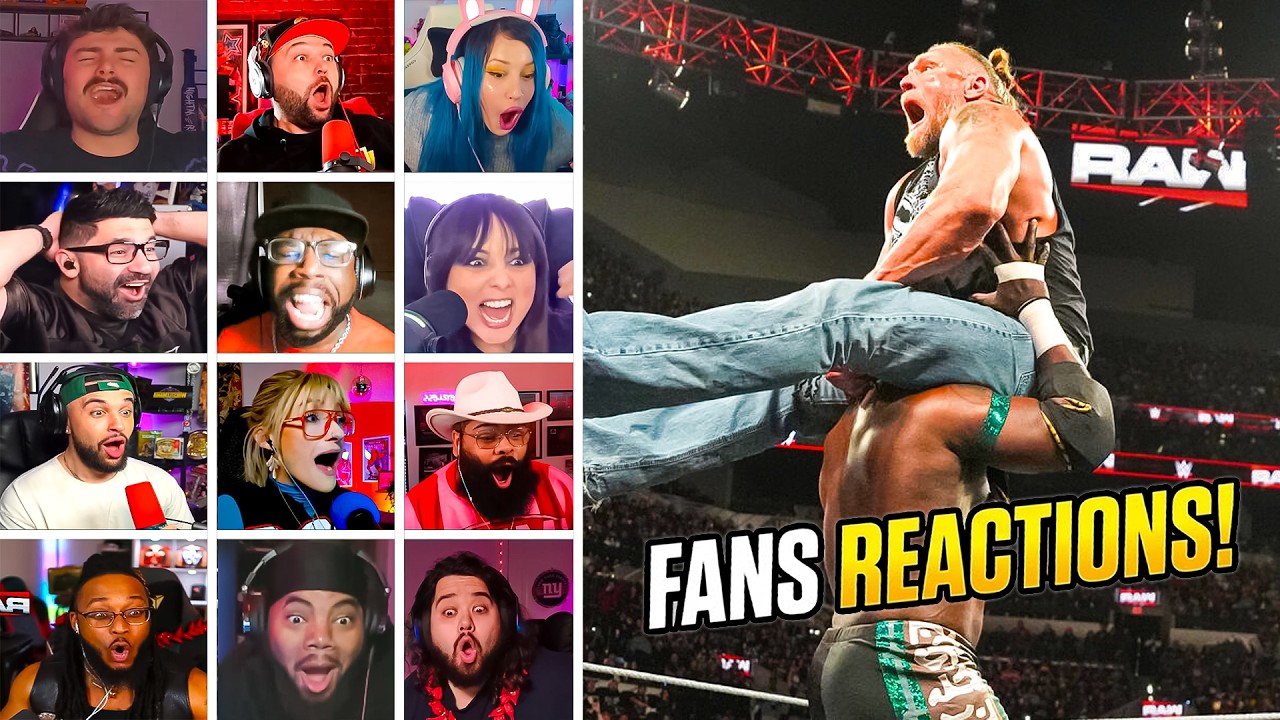 WWE Fans Reactions! Oba Femi Destroys Brock Lesnar | #wweraw #obafemi #brocklesnar