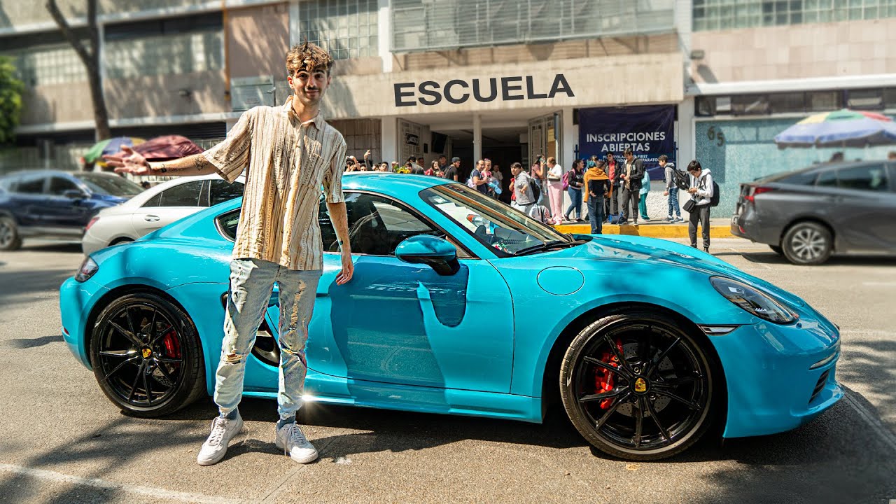 RECOJO A MIS VECINOS DE SU ESCUELA EN UN PORSCHE!