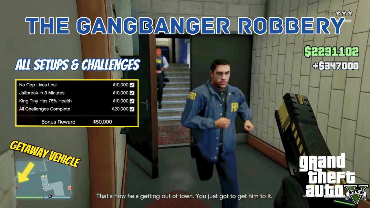 The Gangbanger Robbery ALL Setups & Challenges | Best Way To Do Gangbanger Robbery In GTA 5 Online