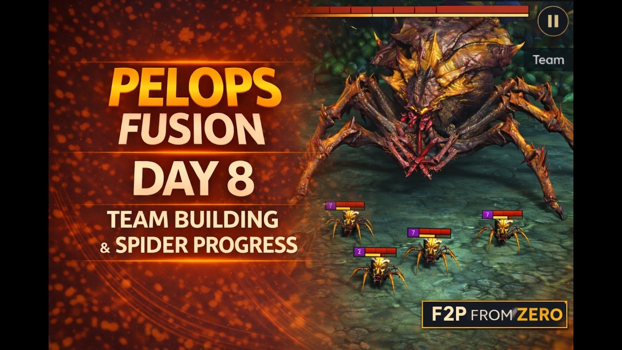 Pelops Fusion, 8-й день &ndash; прогресс и формирование команды Spider | F2P From Zero