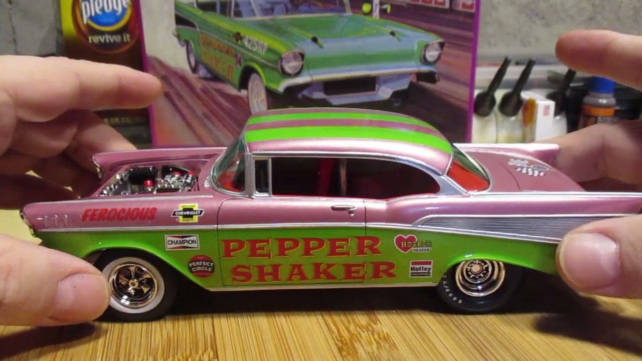 Plastic Models - 1/25 AMT 1957 Chevy Bel Air/Mad Gasser Group Build Entry - Completed Build Review