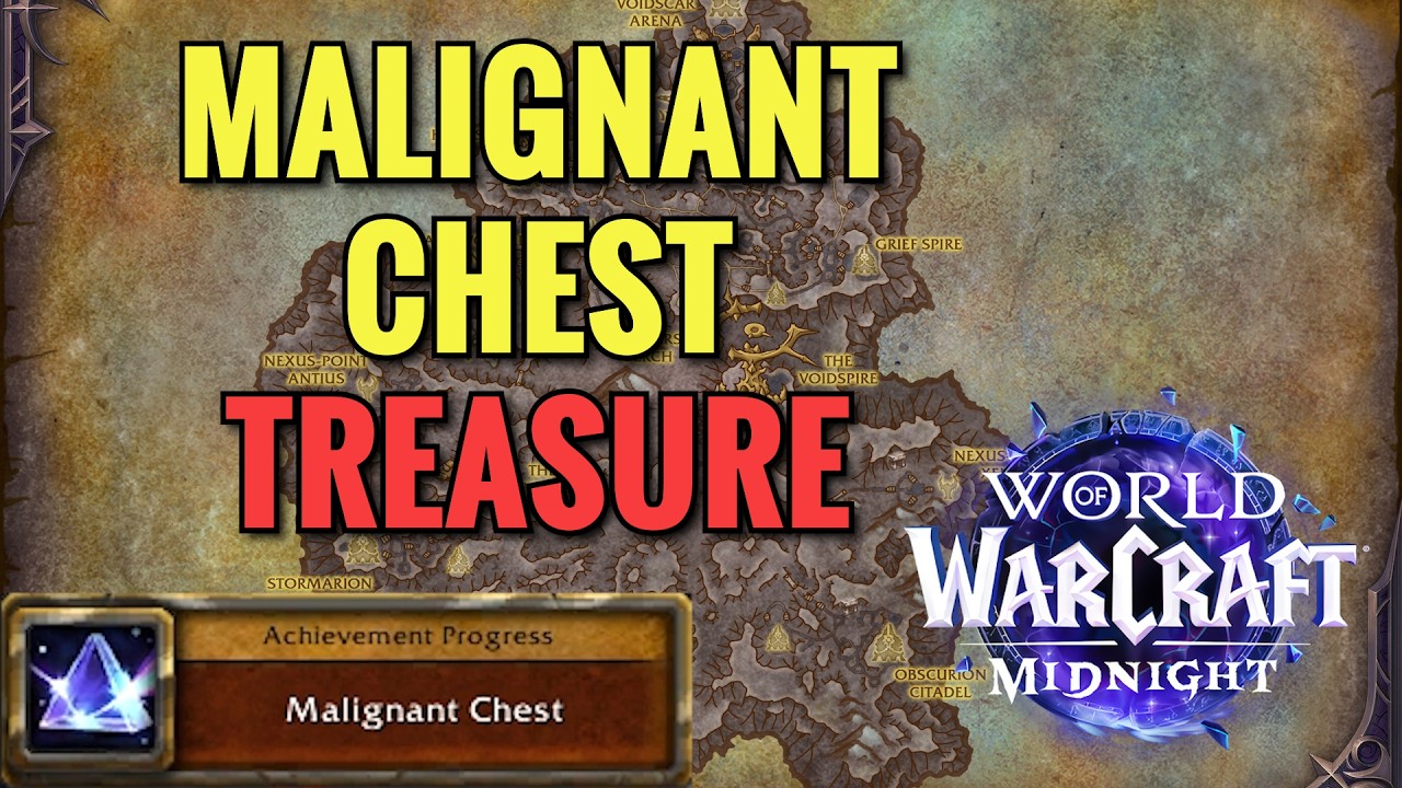 Malignant Chest Treasure Location (Treasures of Voidstorm) (WoW Midnight)