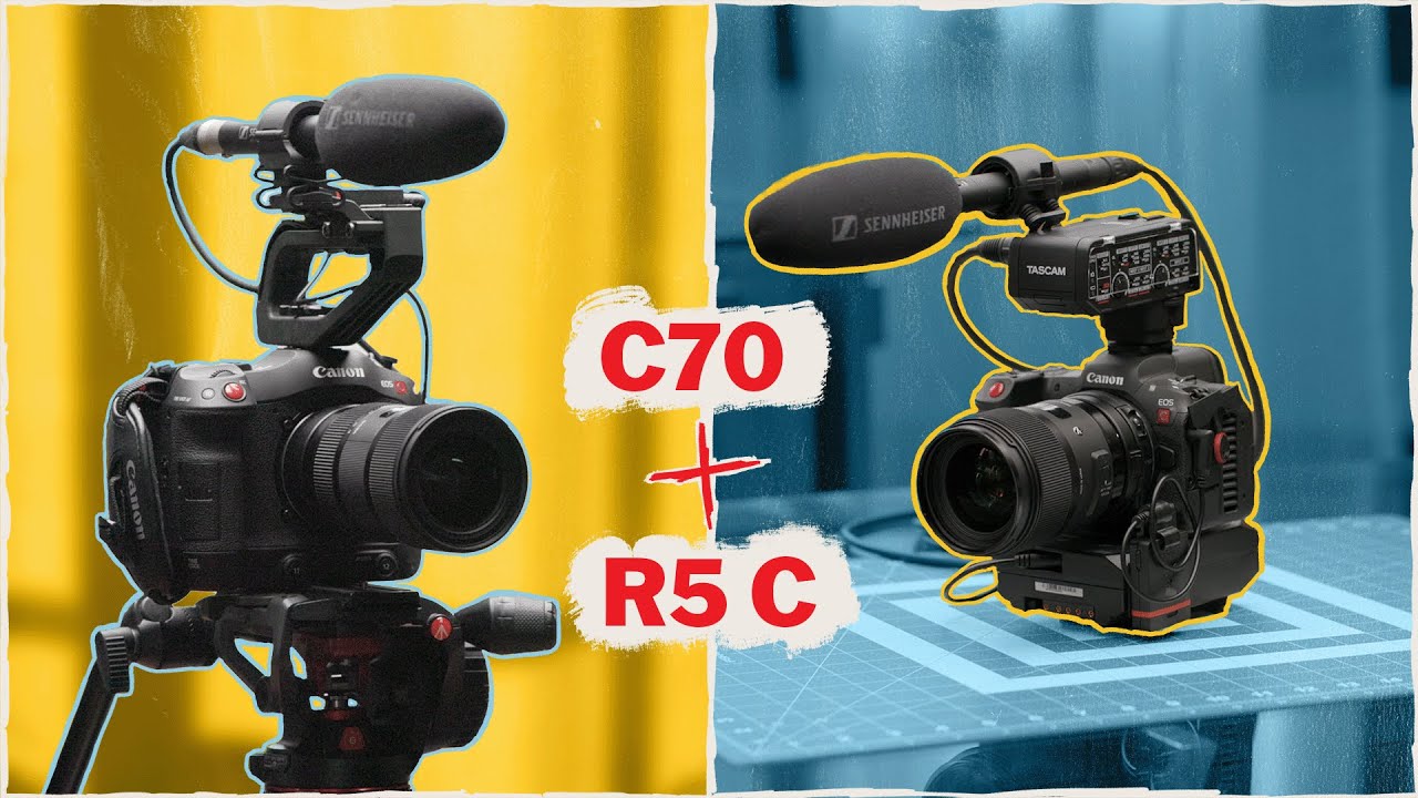 Two-camera interview with a Canon R5 C and C70 | Equipment breakdown and review