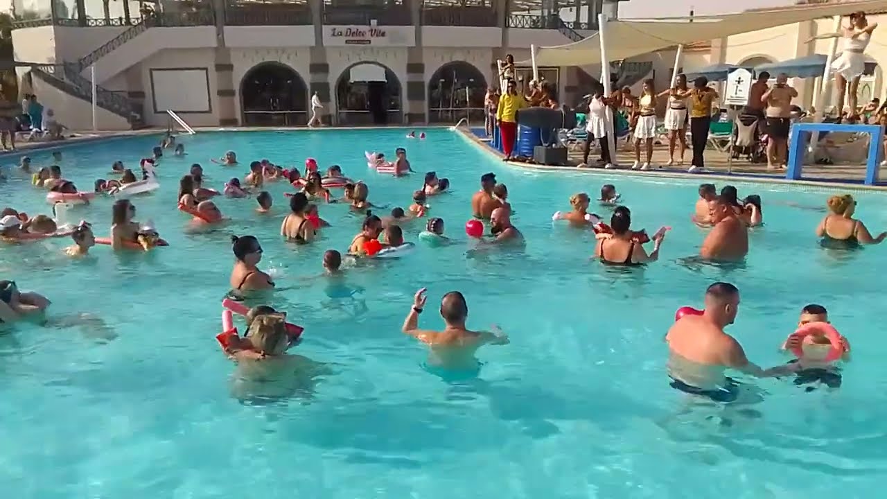 Aladdin beach hotel 4 hurghada, анимация главный бассейн,14 февраля 2026 г.