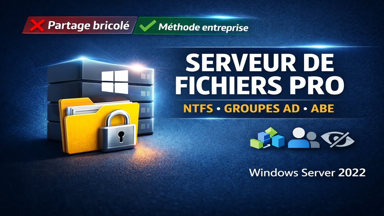 Comment déployer un Serveur de fichiers Windows : la méthode PRO (NTFS, Groupes AD)