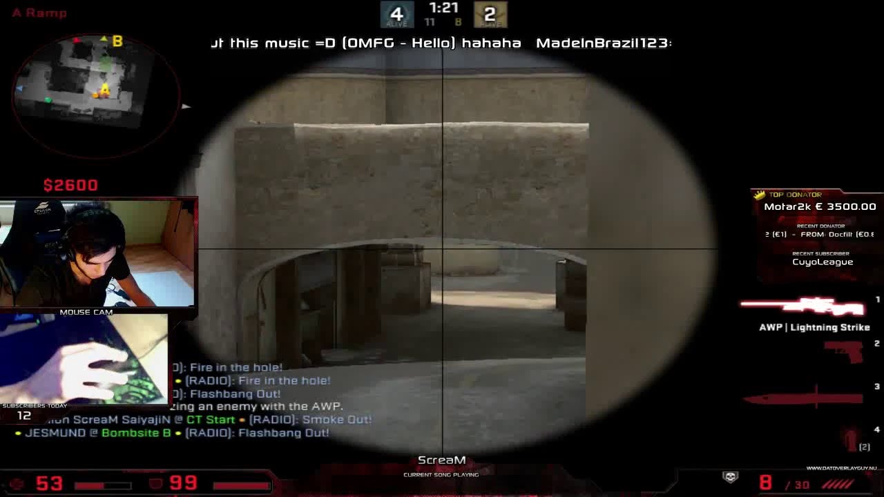 ScreaM-Flickshot with AWP on Dust2