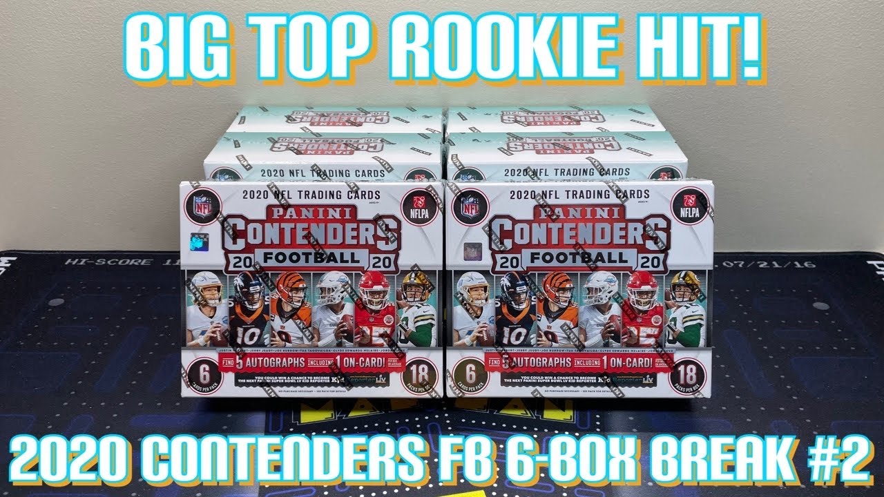 *BIG TOP ROOKIE HIT!* 2020 Panini Contenders Football Hobby 6-Box Half Case Break #2