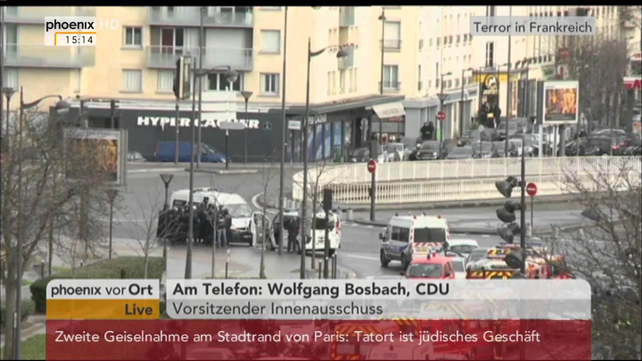 Geiselnahmen in Paris: Wolfgang Bosbach zur Sicherheitslage in Deutschland am 09.01.2015