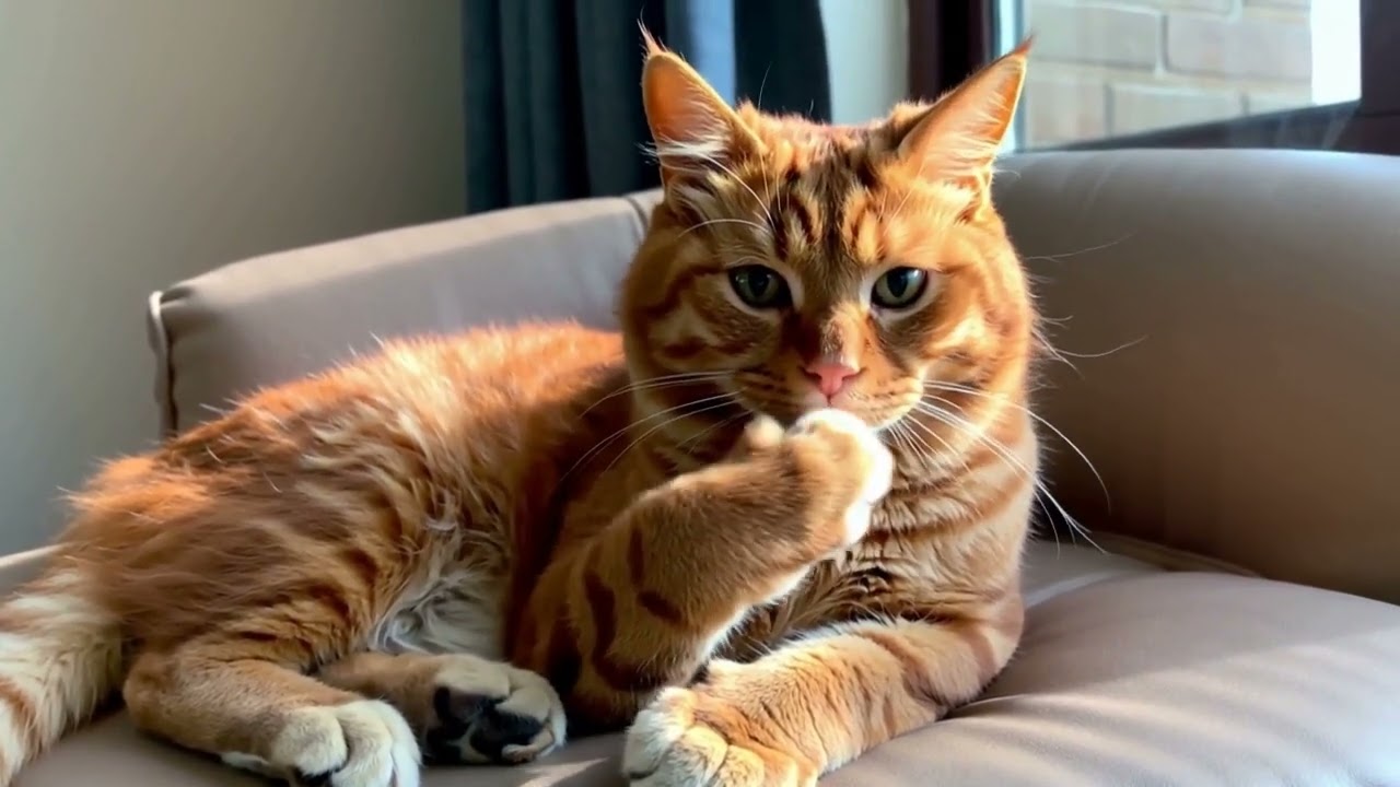🐱 Peaceful Cat Grooming ASMR | 5 Cats' Gentle Self-Care Moments in Cozy Indoor Settings