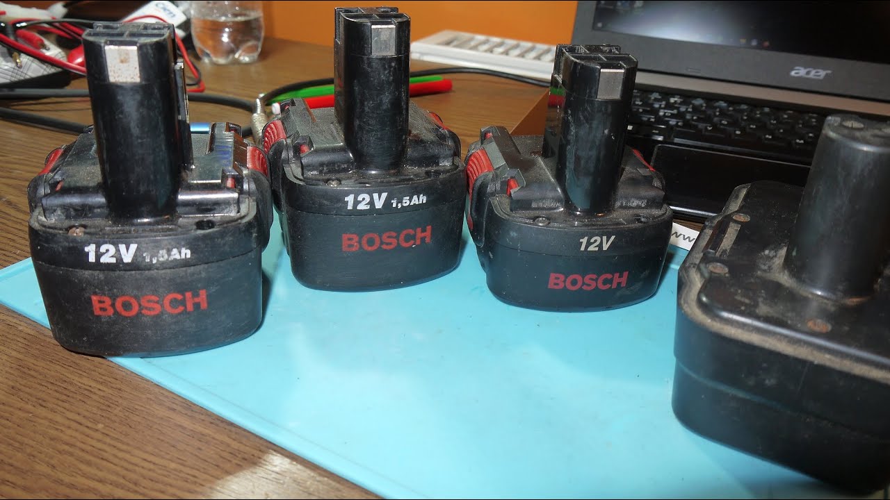 Проверка и ремонт аккумуляторов для дрелей Bosch