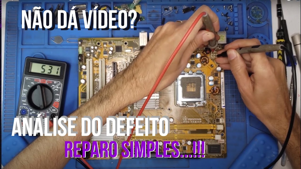 Computador desktop POSITIVO POS  AG31AP liga mas não dá vídeo RESOLVIDO