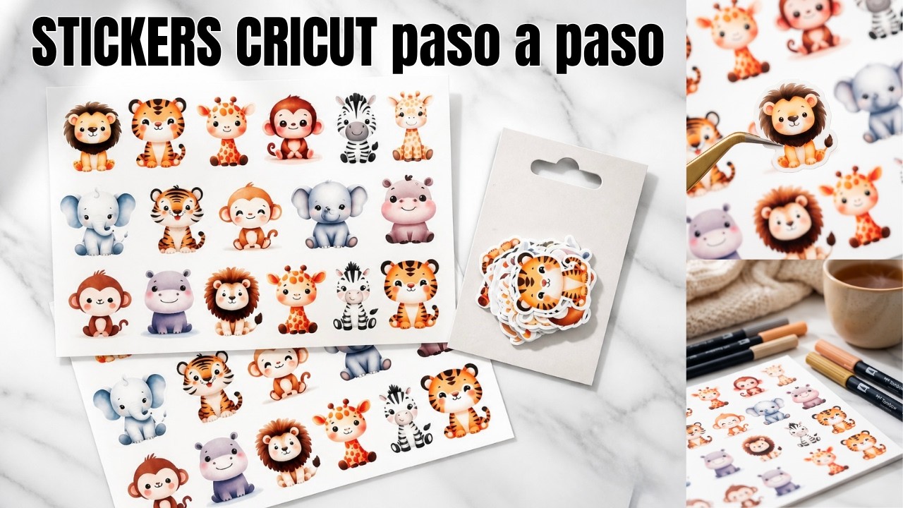 Cómo hacer STICKERS con Cricut paso a paso | Acabado profesional para principiantes