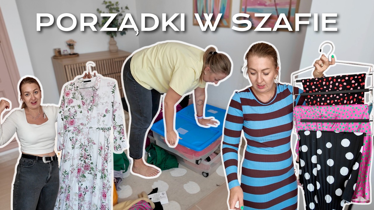 WIELKIE PORZĄDKI W SZAFIE 👚 PRZEGLĄDAM I MIERZĘ UBRANIA 😱 Kurtki, bluzy, swetry, bluzki i sukienki
