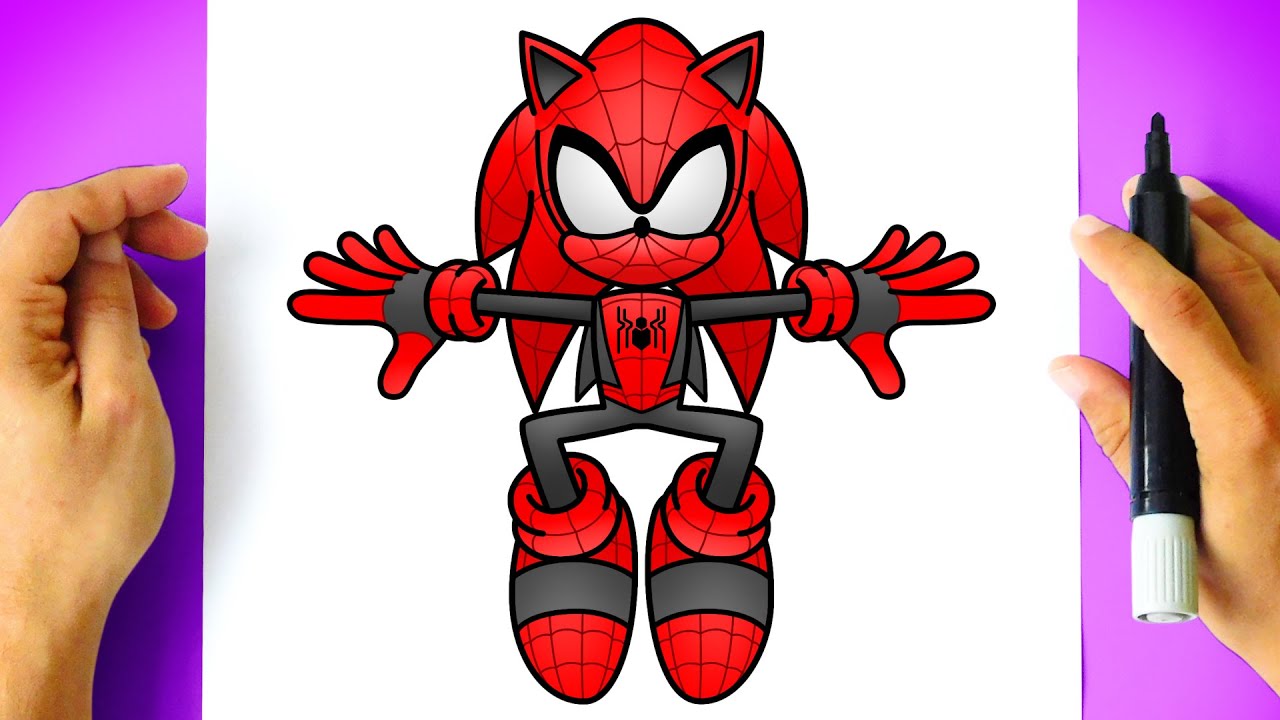Como DESENHAR o SONIC HOMEM-ARANHA: Sem Volta Para Casa - How To DRAW SONIC SPIDER-MAN: No Way Home
