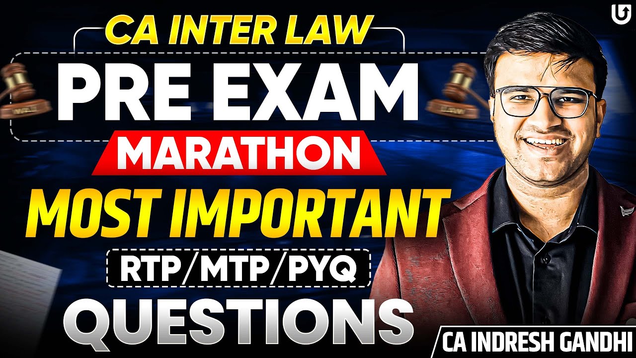 CA Inter Law Important Question & Answer Practice | RTP MTP PYQ | Indresh Gandhi
