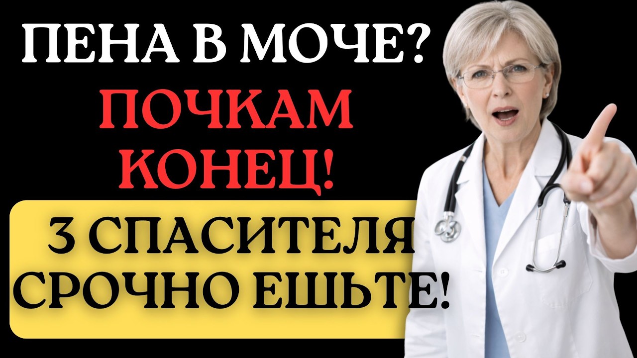 Пенистая моча: ПРИЗНАК ЗАБОЛЕВАНИЙ Почек? Три Полезных Продукта Для Восстановления Почек!