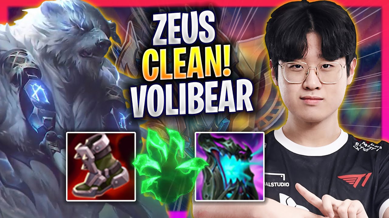 ZEUS IS SUPER CLEAN WITH VOLIBEAR! - T1 Zeus Plays Volibear TOP vs Jayce! | Season 2024