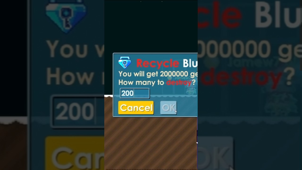 This is crazy guys.. | Jamew7 recycling 200 BGL | Growtopia #shorts #growtopia #viral