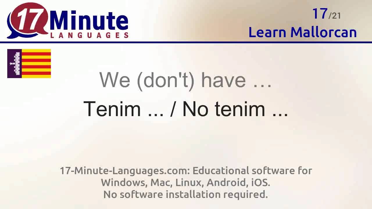 Learn Mallorcan (free language course video)