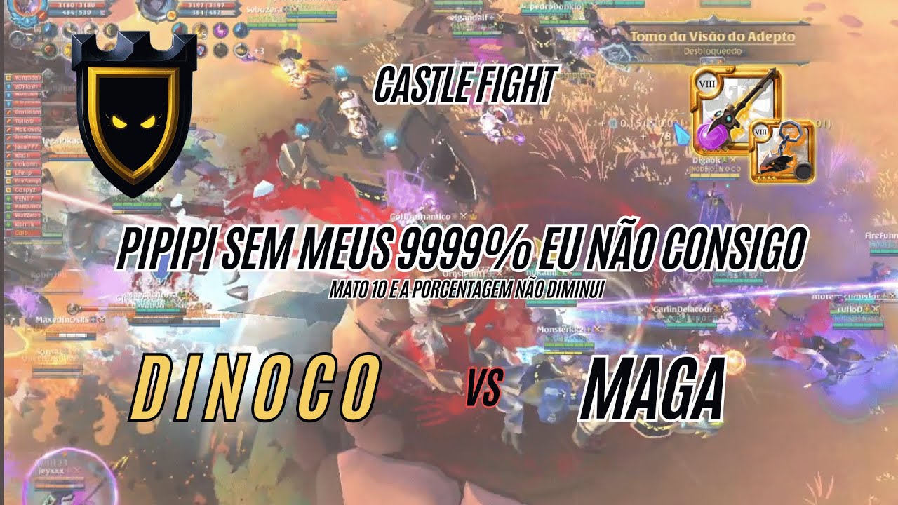 D I N O C O vs MAGA - CASTLE FIGHT (WITCHWORK POV). Albion Online ZvZ