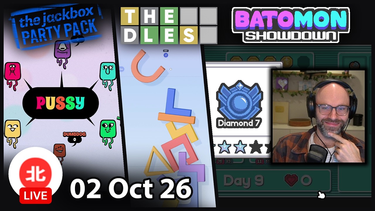 Jackbox Party Pack / THE DLES / Batomon Showdown - 02 Oct 2026 - Unofficial Northernlion VOD