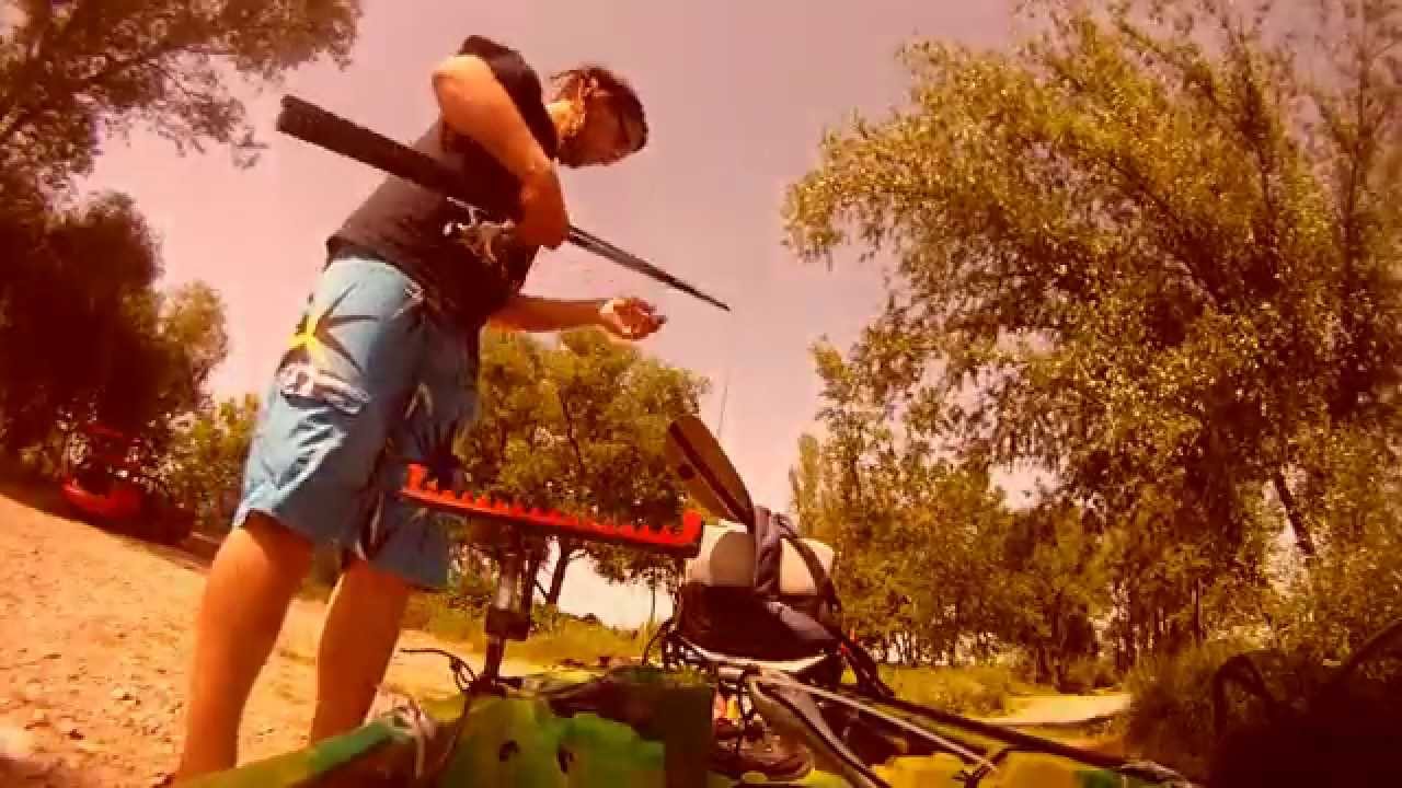 Match fishing for carp from a kayak