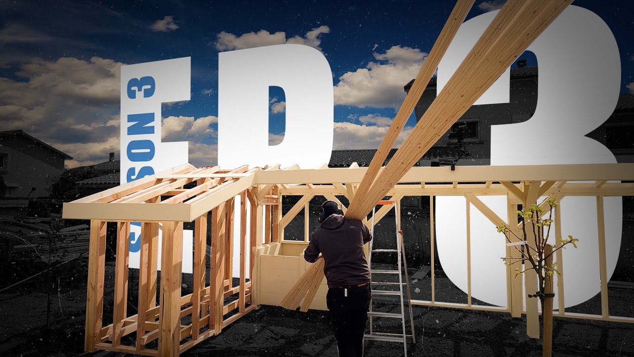 ✅ CONSTRUCTION de A à Z d'un abri de jardin avec poulailler - charpente et lambris -Ep3S3 - LJVS