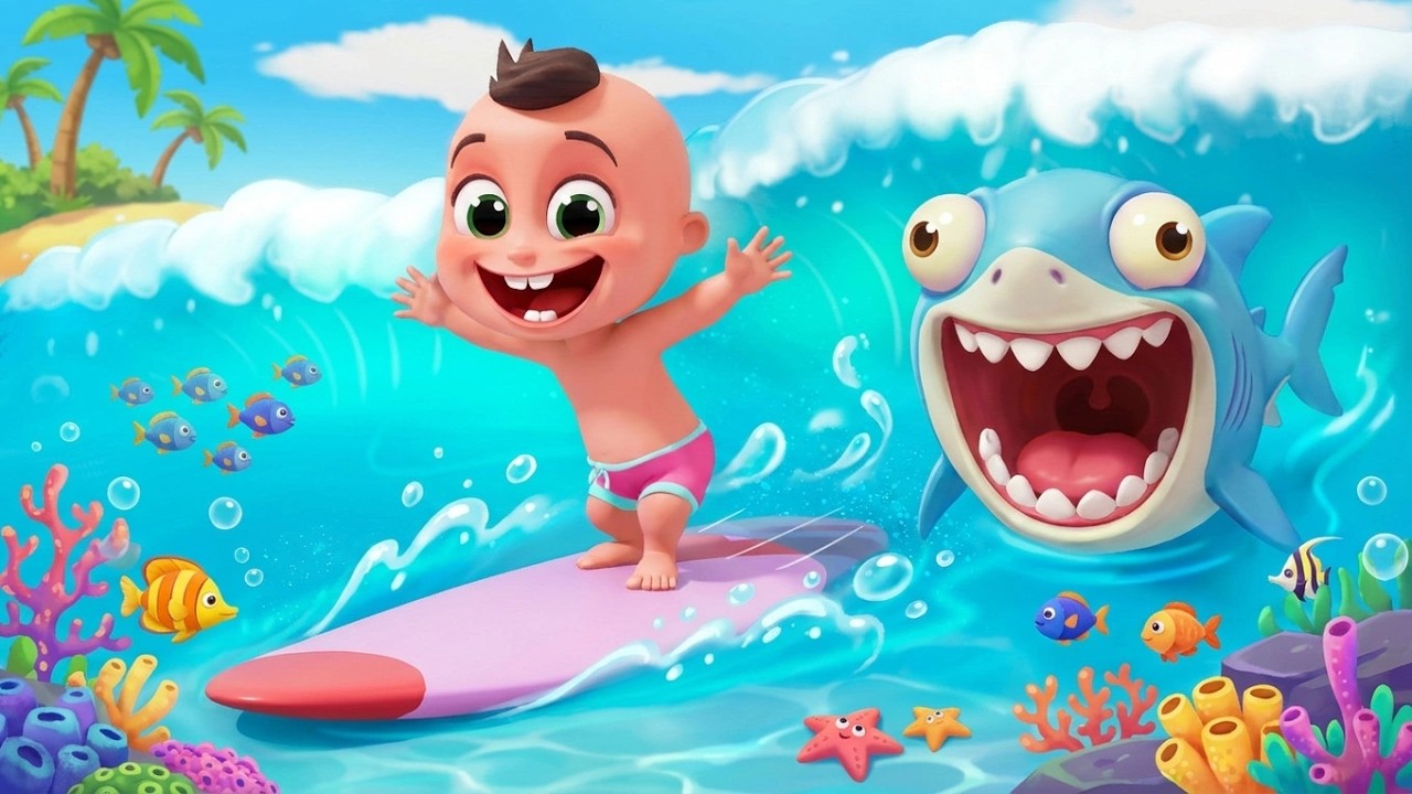 Baby Hai doo doo doo! 🦈 Sing mit & lerne mit Spaß 🎶 | Mehr Kinderlieder mit Baby Berry