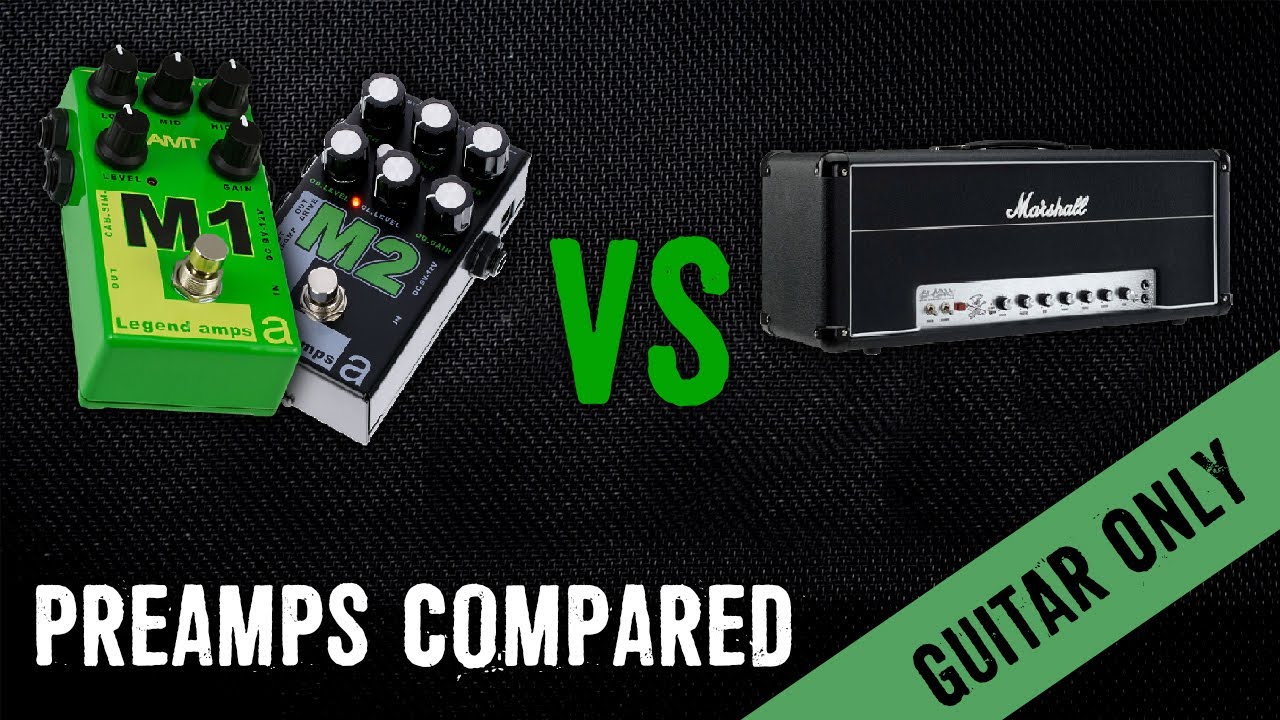 MARHALL AFD100 Vs AMT M1 & M2 - PREAMPS COMPARED ONLY GUITAR (Into Torpedo CAB M)
