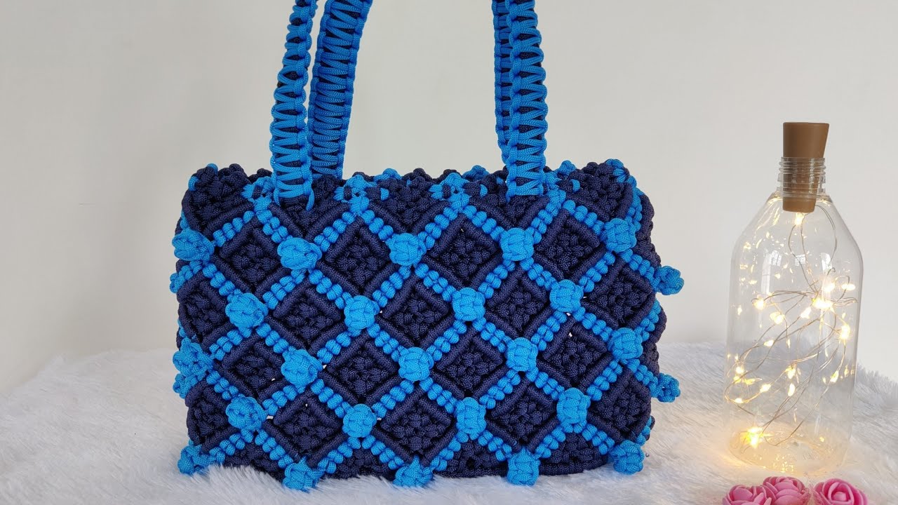 Macrame bag tutorial | macrame bag design | how to make Macrame bag | sangitas craft