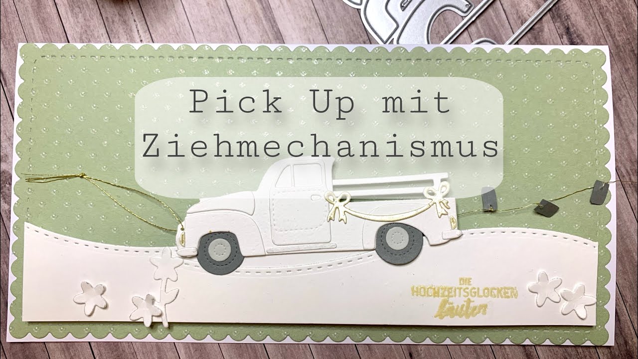 WOW! Karte mit verstecktem Ziehmechanismus • Pick Up Stanze vom #action • Hidden Slider Card