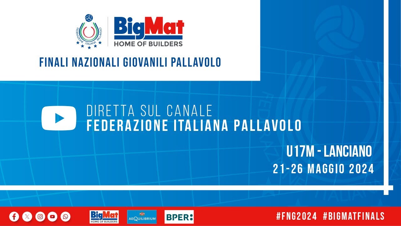 🔴BIGMAT FINALI NAZIONALI GIOVANILI U17M: n&deg;gara 443 - COM CAVI V. META vs TONOLI NYFIL MONTICHIARI